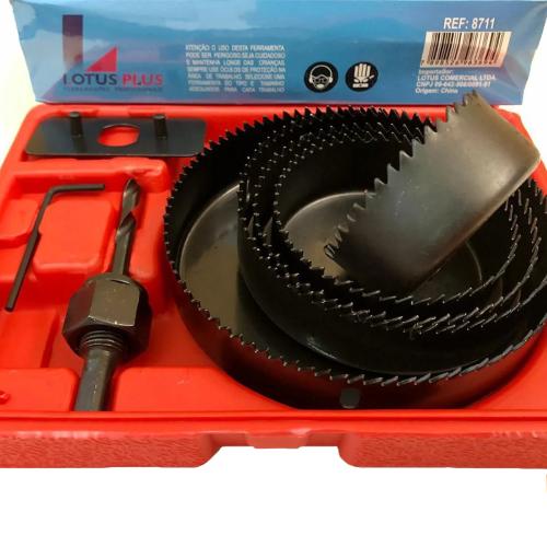 JOGO SERRA COPO MADEIRA 8 PECAS 64-127MM R.8711 LOTUS